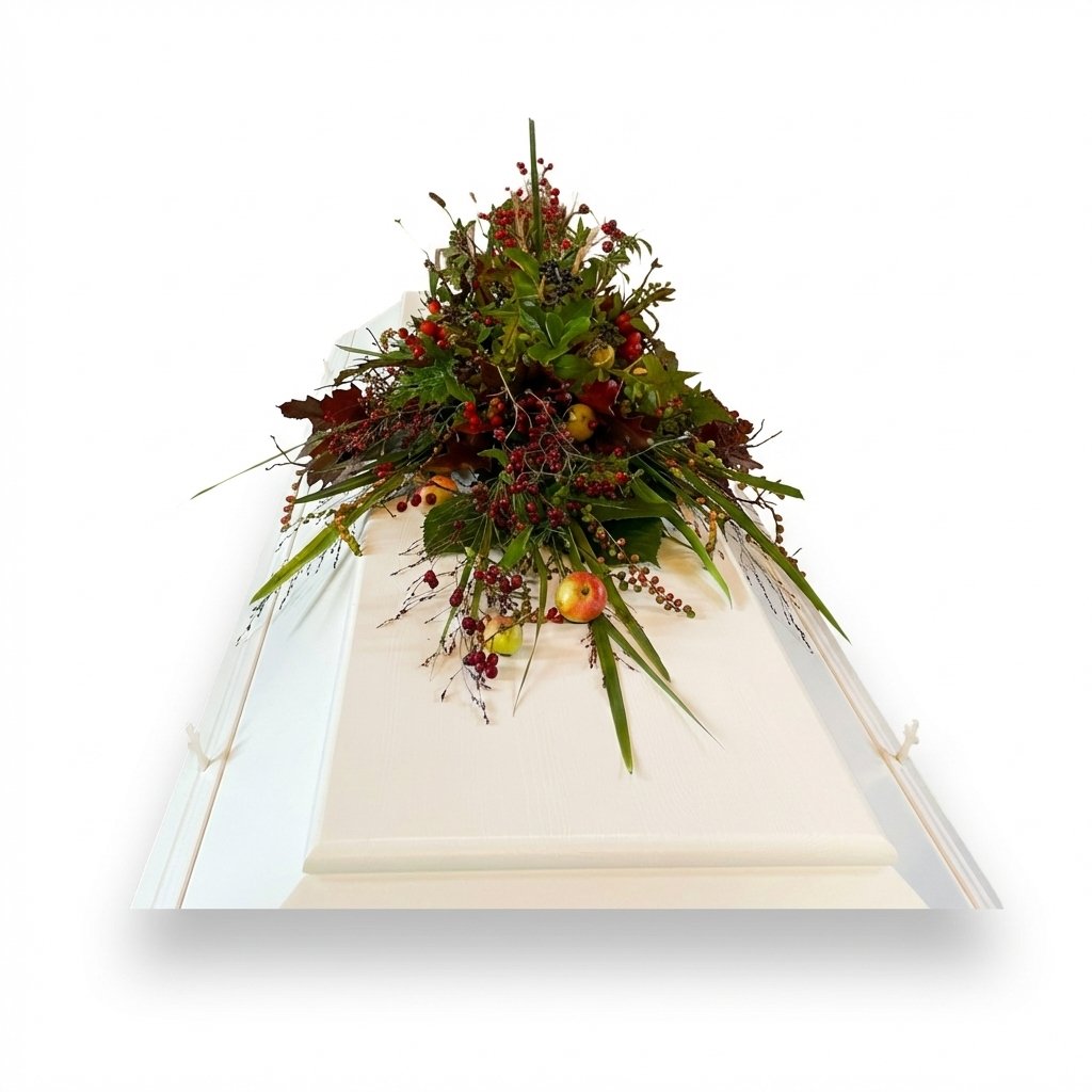 Natur kistepynt med æbler