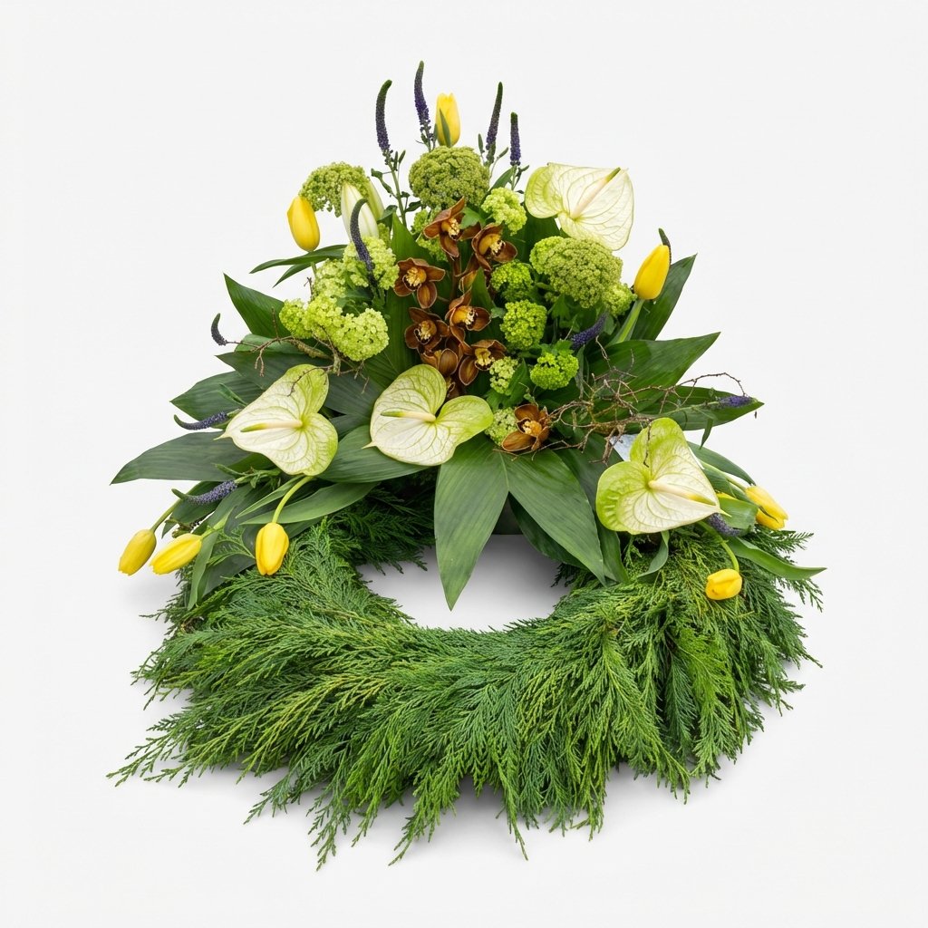 Forårskrans med tulipaner