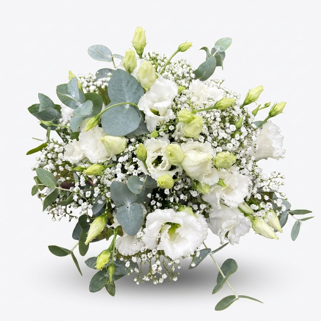 Brudebuket med eucalyptus