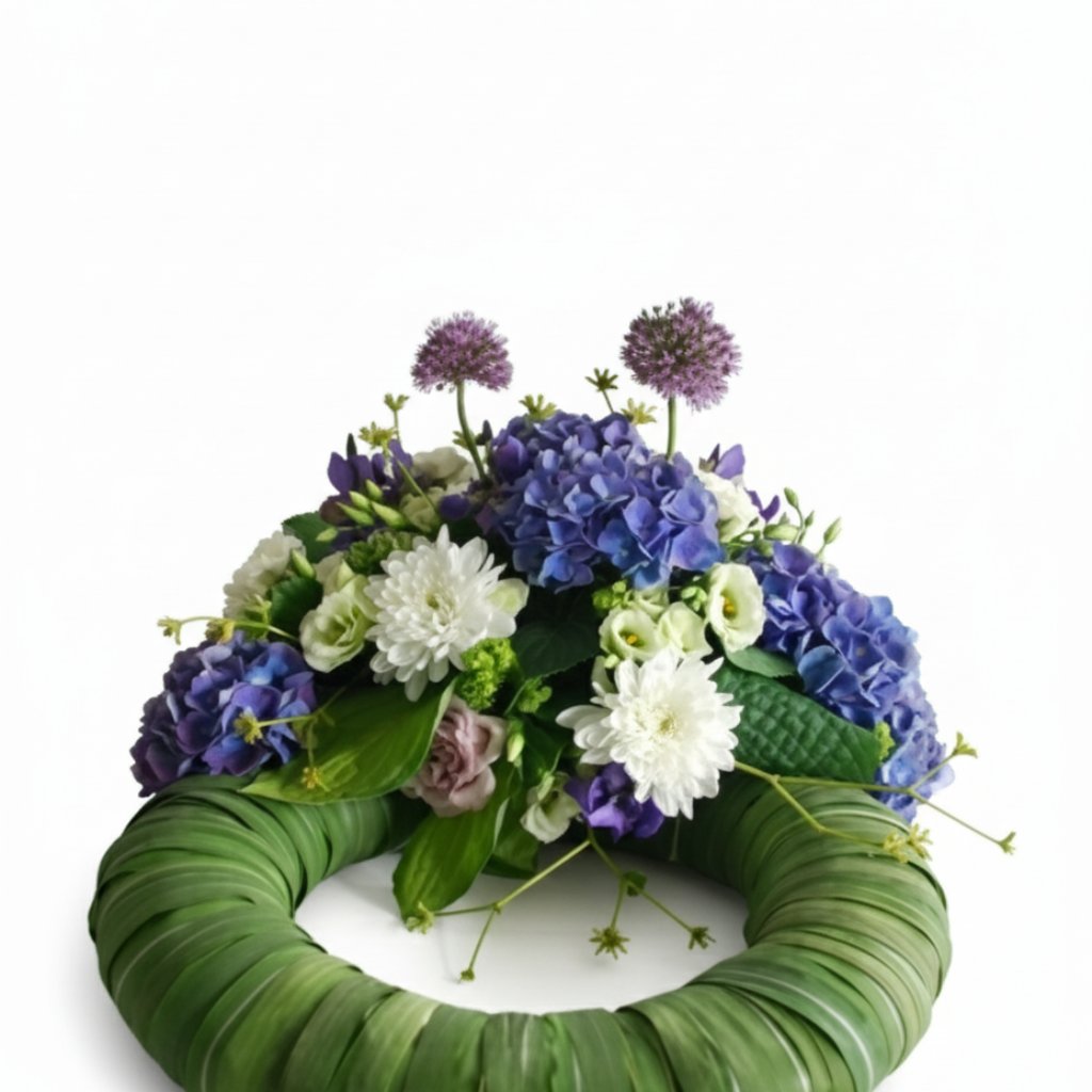 Lav krans med hortensia (sæson bestemt)