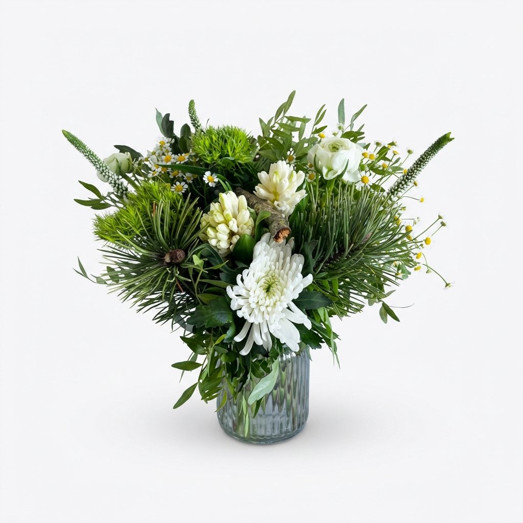 Buket i hvide farver