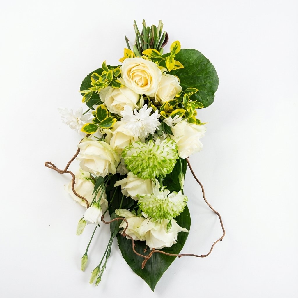 Bårebuket med roser